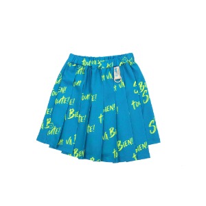 [바로배송] Logo pleated skirt x pants(BLUE)